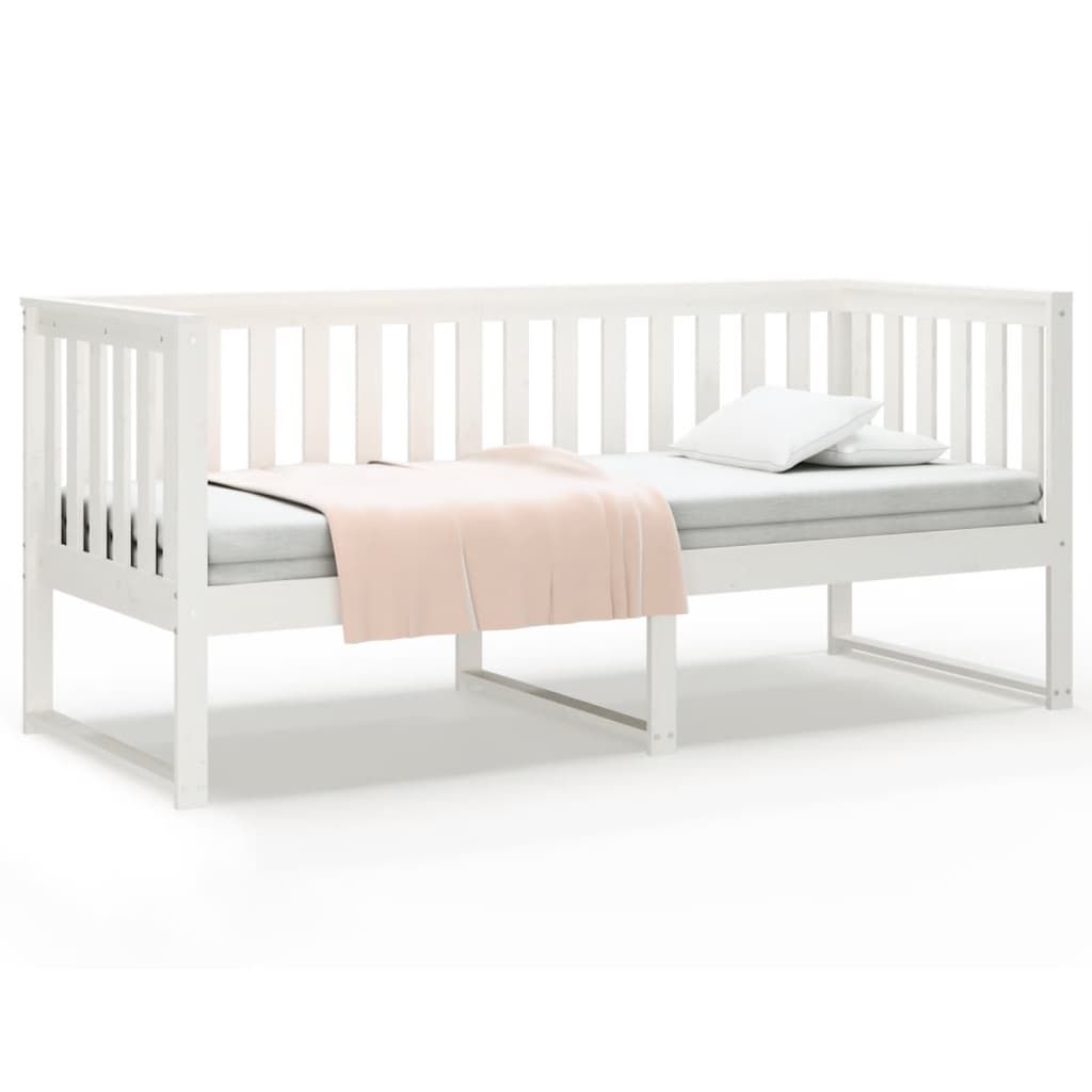 vidaXL Denná posteľ bez matraca biela 80x200 cm z masívneho Obrázok produktu 