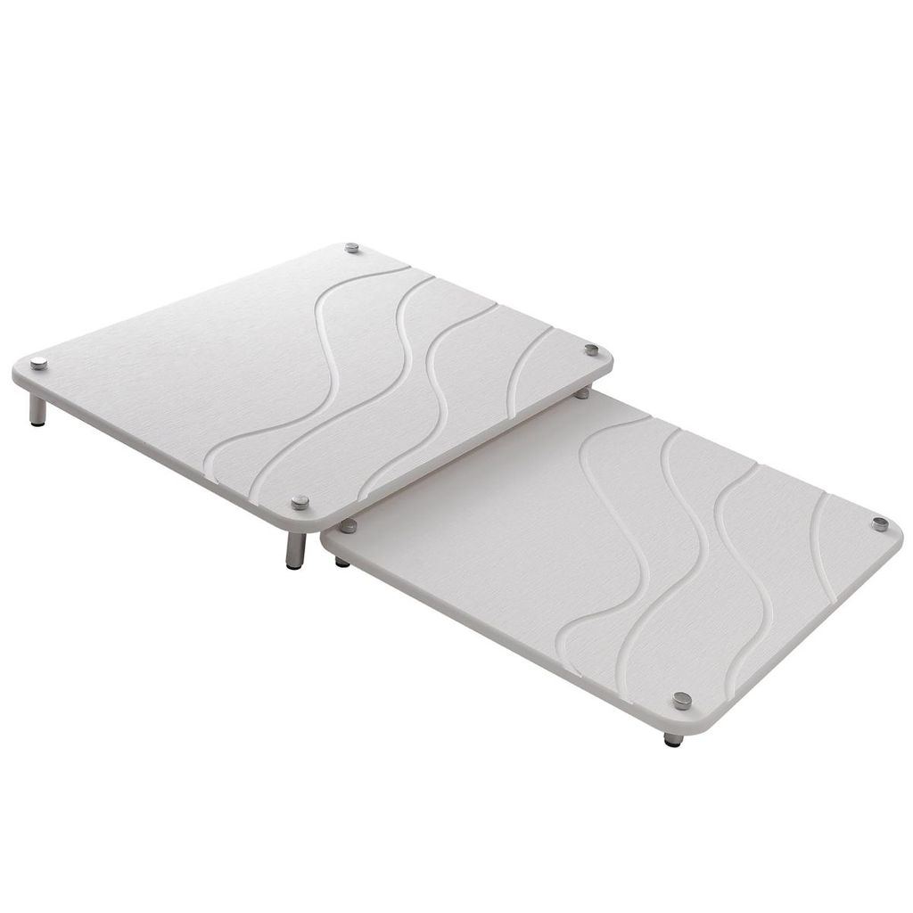2er Set Abtropfmatte, Küchenablage Silikonmatte, Geschirr Abtropfmatte, rutschfest & pflegeleicht, 40x30+33,5x30cm