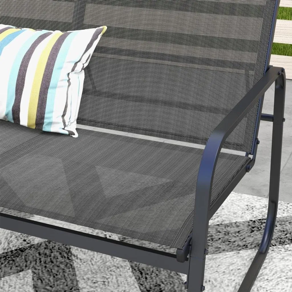 Salon de jardin résistant aux intempéries en maille pour terrasse 4 p