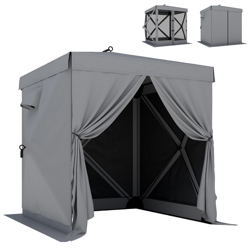 Outsunny Pavillon 1,85x1,85m Wasserdicht Pop-up Produktbild 
