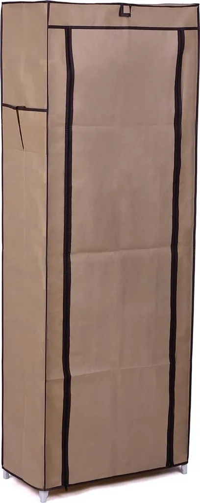 Fini la poussière : étagère à chaussures avec couvercle 58 cm marron