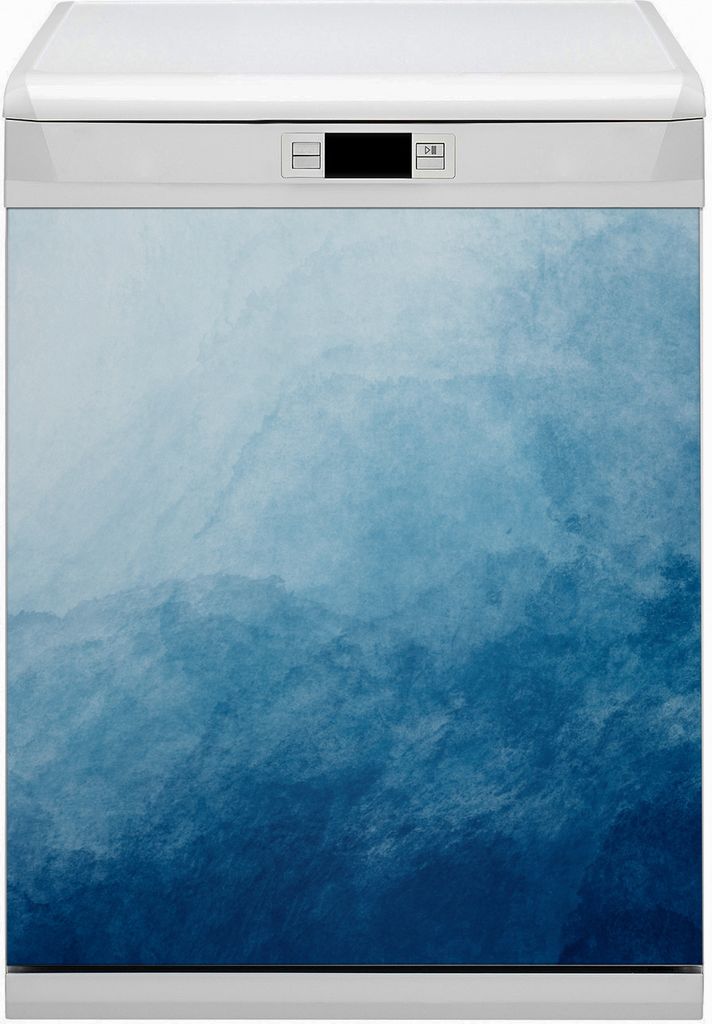 Küche Magnet für Spülmaschine Abwaschbar 60x70 cm Geschirrspüle - Weiße Wellen