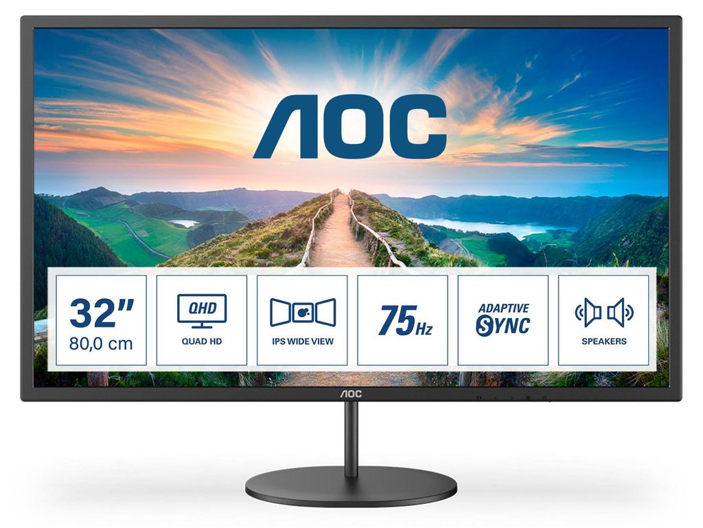 AOC 81,3 cm (31,5") Q32V4 16:09 HDMI+DP IPS Zdjęcie produktu 