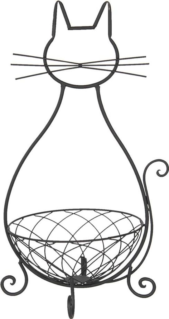 Clayre & Eef Dekoration Schale Katze 31x25x55 cm Braun Eisen