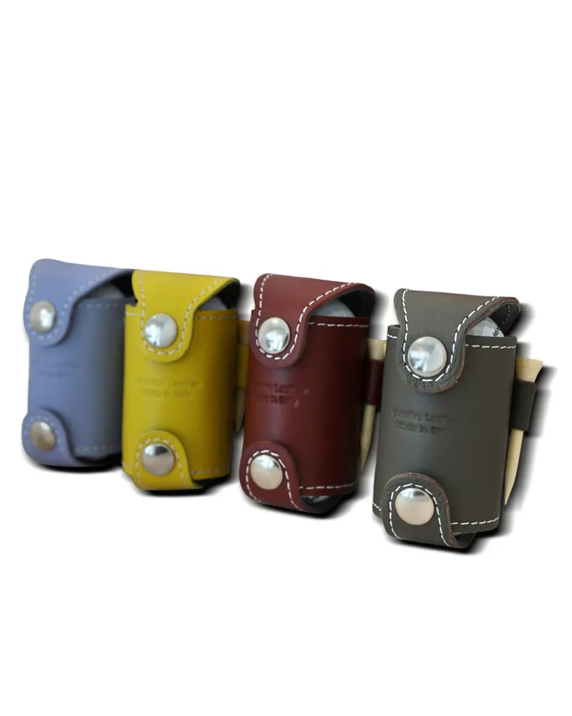Porte-balle de golf Nobile Roma en cuir véritable italien de luxe