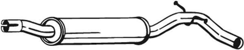 BOSAL 220-007 Mittelschalldämpfer Schalldämpfer für SKODA ROOMSTER (5J) ROOMSTER Praktik (5J)