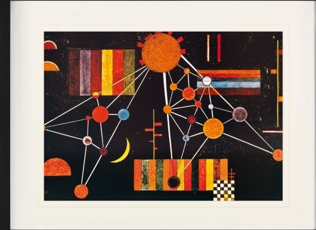 Wassily Kandinsky Gerahmtes Bild Mit Edlem Passepartout | Wand-Bilder | Im Bilderrahmen - Geflecht Von Oben Nr 231, 1927 (60 x 80 cm)