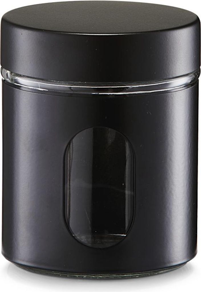 Zeller Vorratsglas, 500 ml, schwarz - Ø10,2x12,5; 19795 Produktbild 