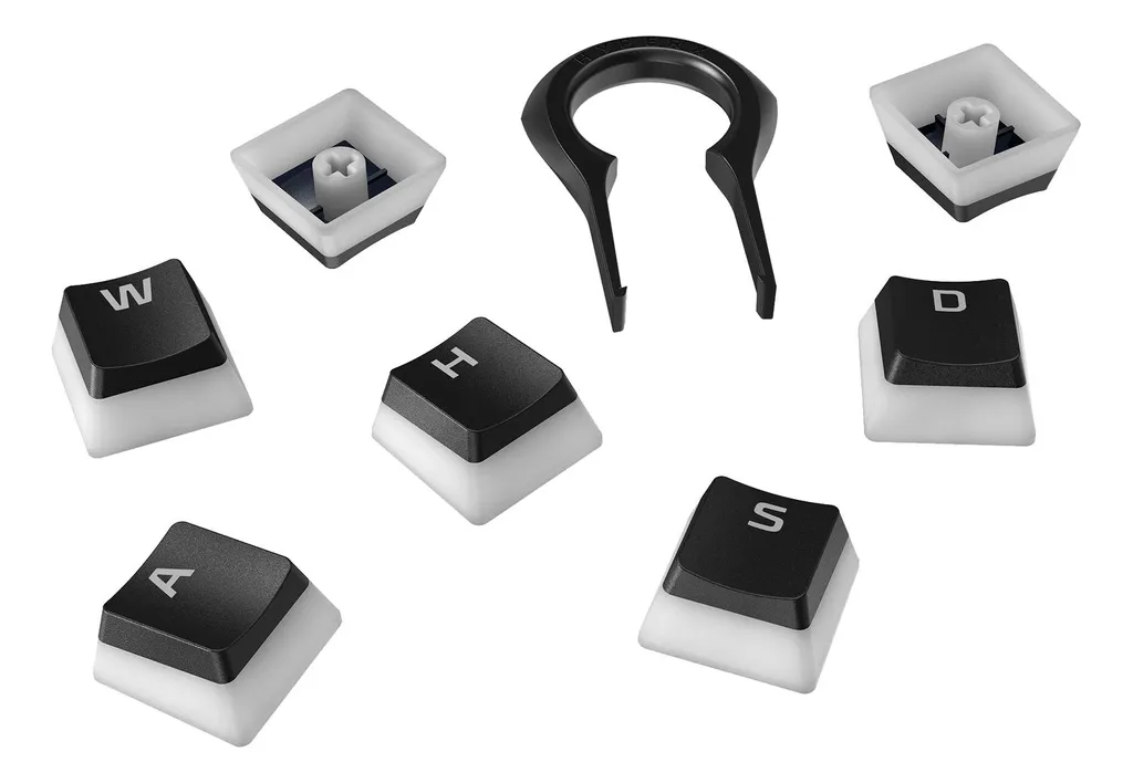 Set de touches HyperX Pudding PBT noir double injection haute résistance