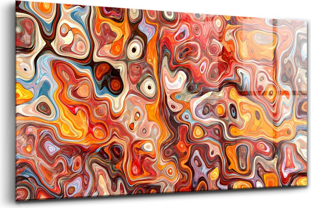 120x60 - Bilder auf glas - Einteilig - Wanddekoration - Glas Bilder - Unordnung - Große Improvisation