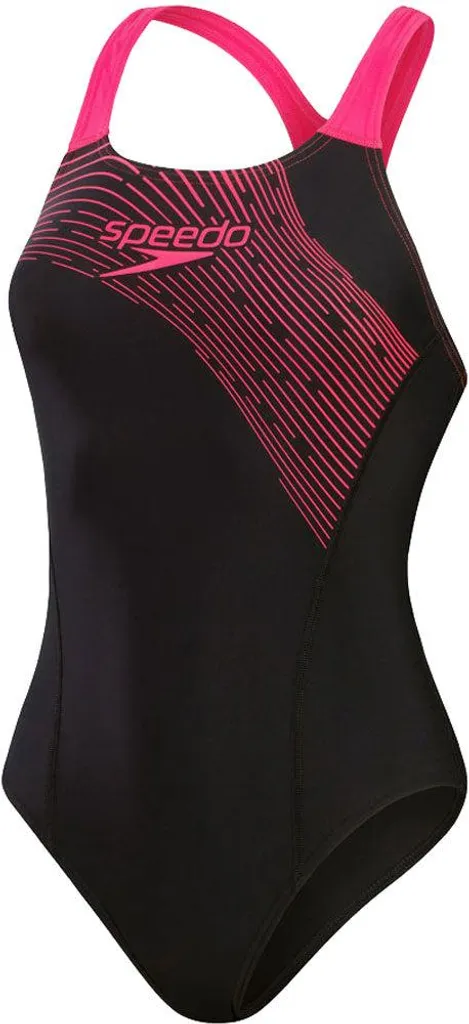 Maillot de bain de natation femme Speedo Medley Logo coupe sportive