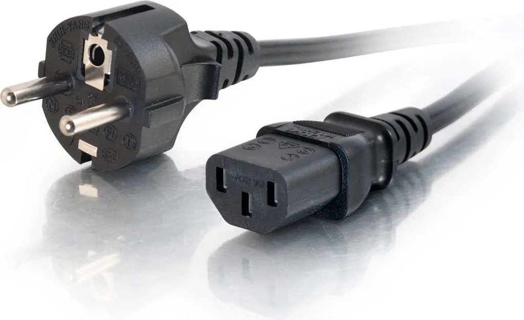 Cavo Elettrico C2G 88544 Nero 3m - Spina Schuko e Presa C13 Universale