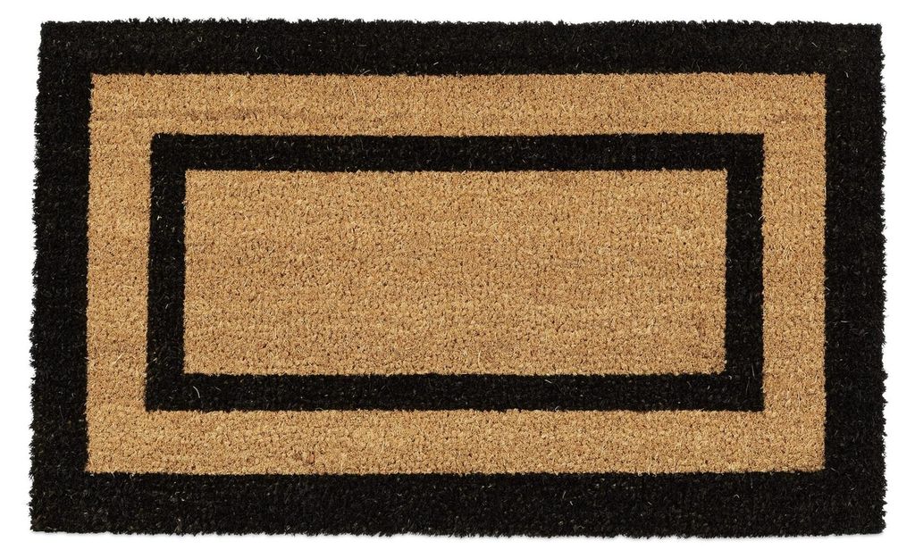 Tapis d'entrée Relaxdays en coco et PVC, antidérapant, Image du produit 