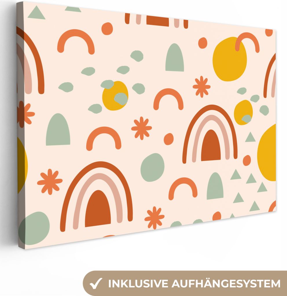 OneMillionCanvasses - Leinwandbilder - 150x100 cm, Wetter - Muster - Pastell, Wandbilder Kunstdruck Wanddekoration