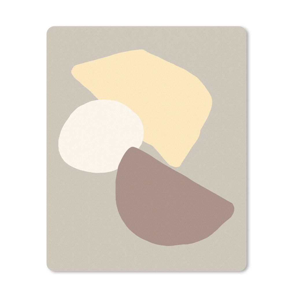 MuchoWow Mauspad Mousepad Formen - Abstrakt - Gelb - Kreis 19x23 cm - Mousepads - Maus Mat - Pad - Mausunterlage - Mauspads - Spielen