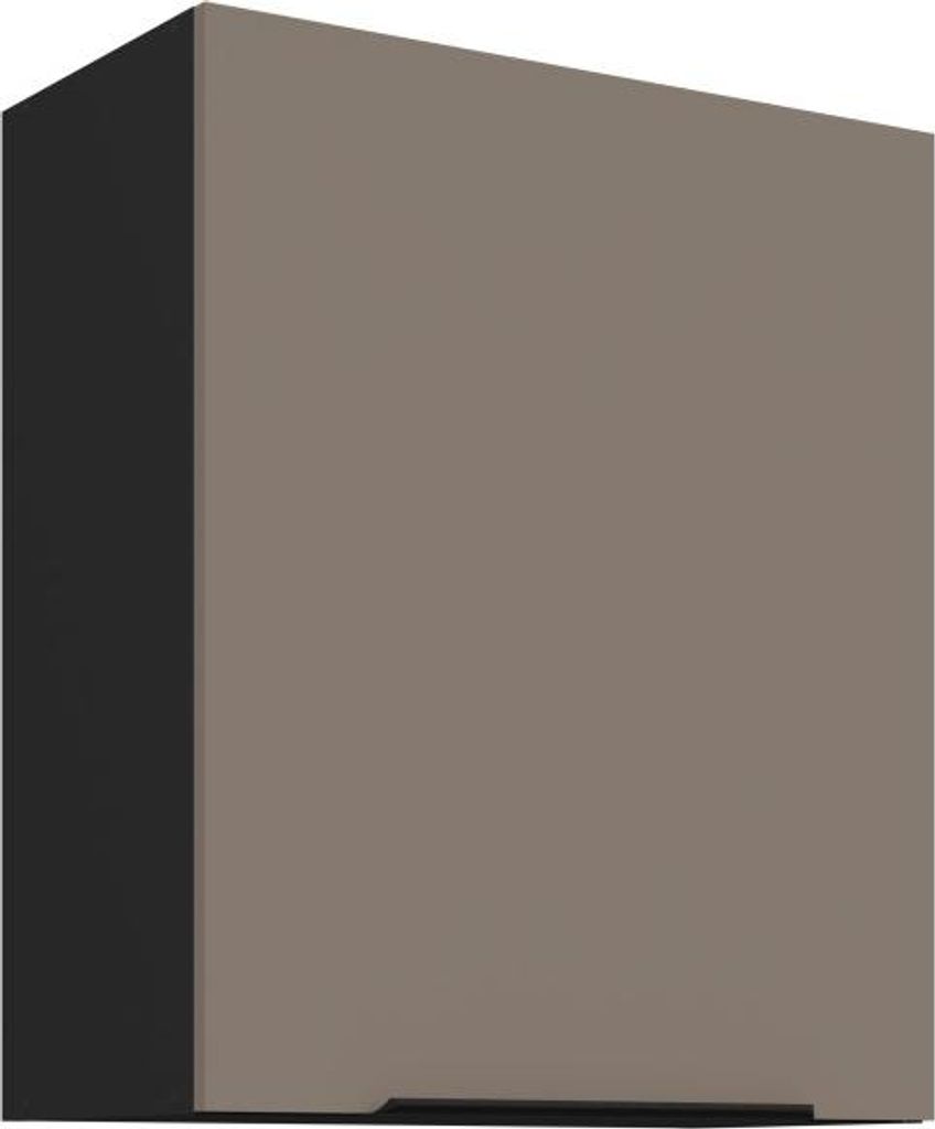 Oberschrank LUNARA – Breite 60 cm, Dunkelbeige/Schwarz