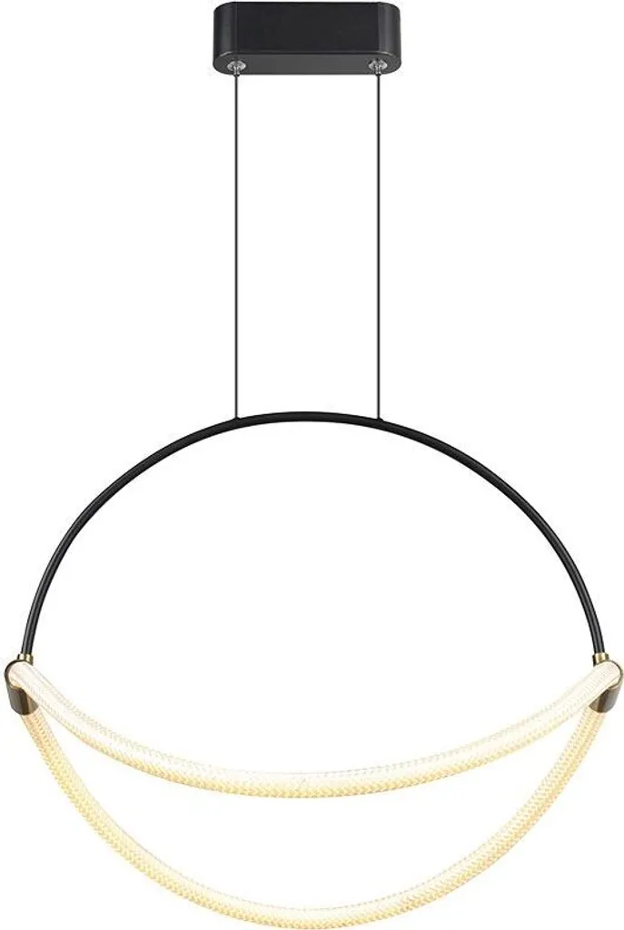 Lampada a Sospensione LED Alluminio Nero H 170cm | Design Moderno - 1