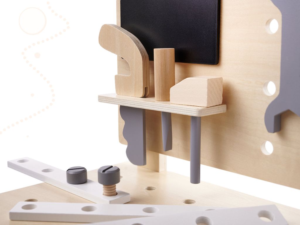 Dřevěná dílna s nářadím na stole DIY set Obrázek produktu 9