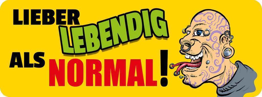 vianmo Holzschild 10x27 cm lieber lebendig als normal Dekoration