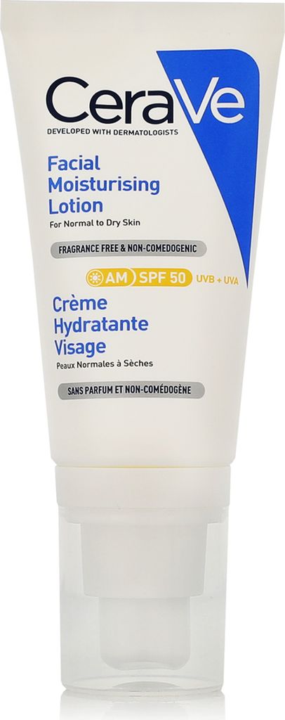 Feuchtigkeitsspendende Gesichtslotion CeraVe SPF 50 (52ml) Produktbild