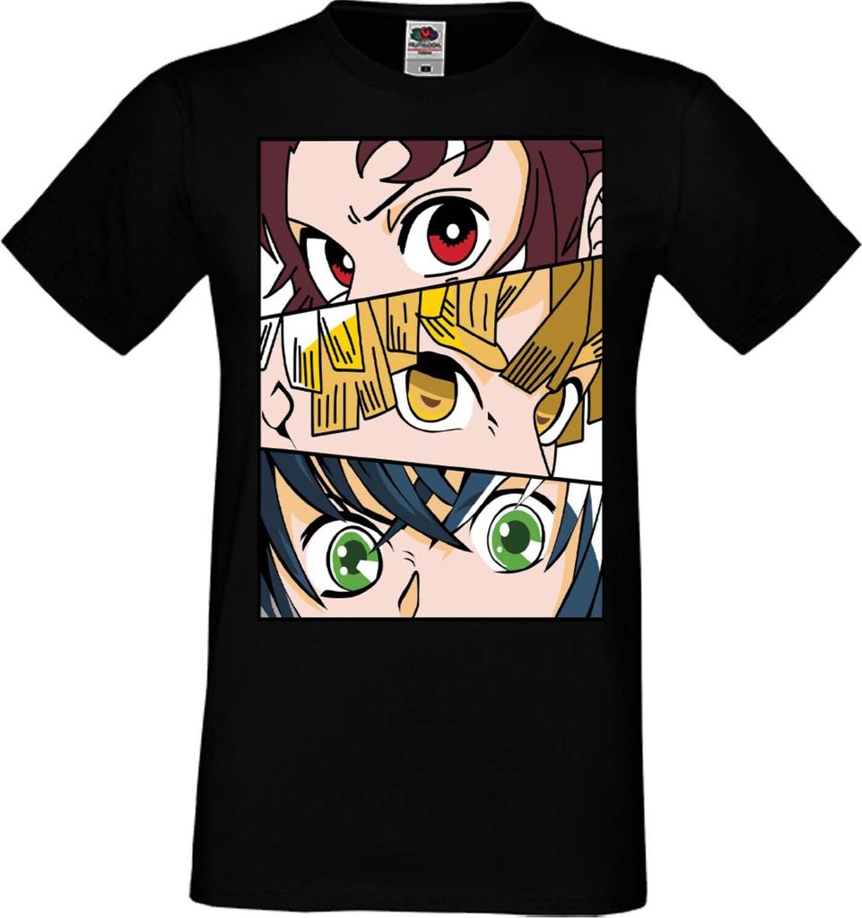 Herren T-Shirt Manga Anime Demon Anime Slayer Trio Iconic Trio, Man 3XL / Schwarz