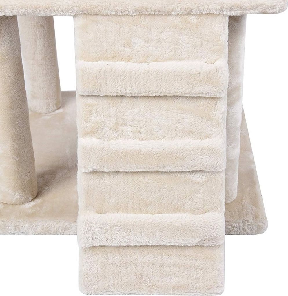 Kratzbaum 121cm Katzenbaum Beige Katzenkratzbaum Katzen Produktbild 4