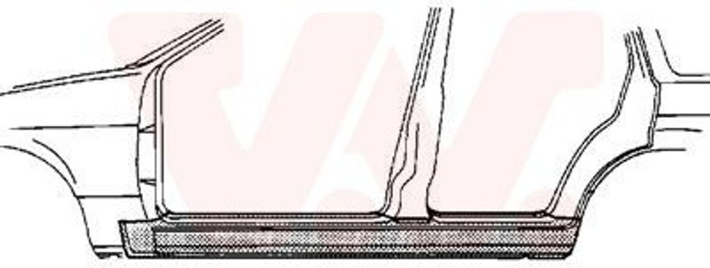 VAN WEZEL 1828104 Schweller Reparaturblech Einstiegblech Rechts für FORD MONDEO III Kombi (BWY) MONDEO III (B5Y) MONDEO III Stufenheck (B4Y)
