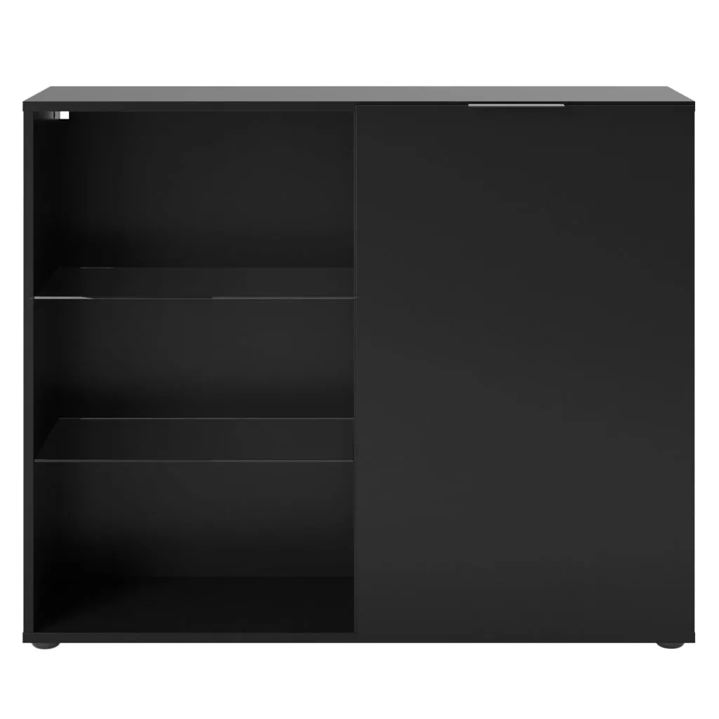 Meuble de Rangement L99cm Dark avec 1 Porte et Étagères Modulables
