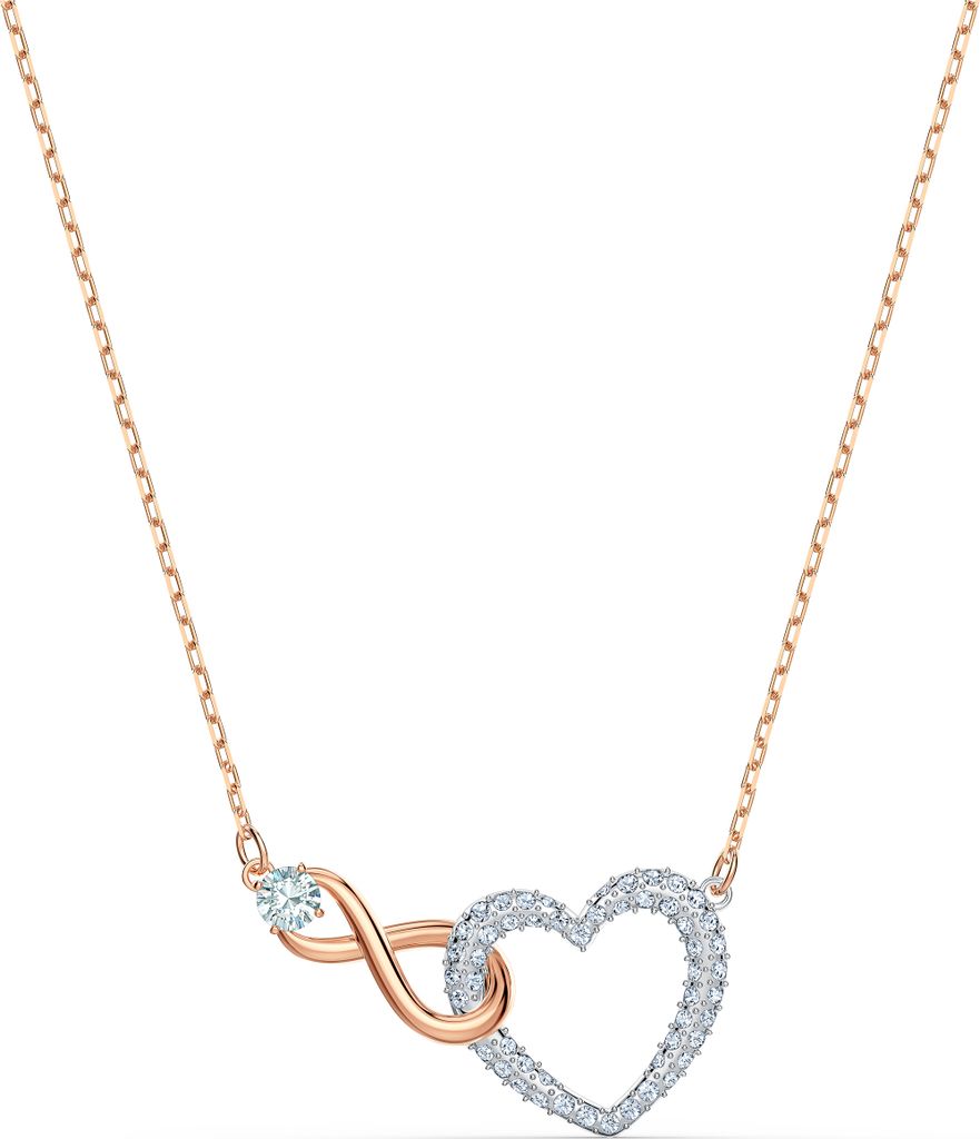 Swarovski Halskette 5518865/5604531 Infinity Heart, weiss, Produktbild 