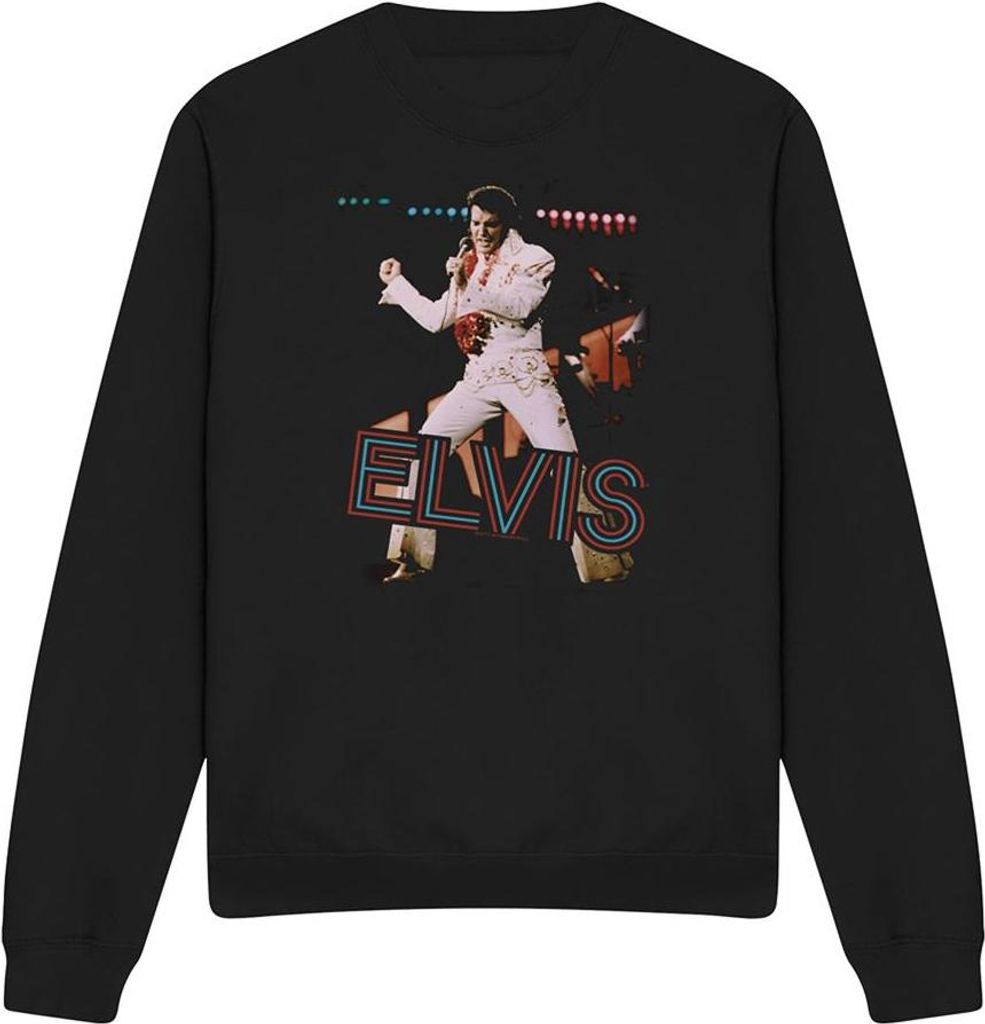 Elvis Presley - "Hit The Lights" Sweatshirt für Herren/Damen Uni TV32366 (XL) (Schwarz)