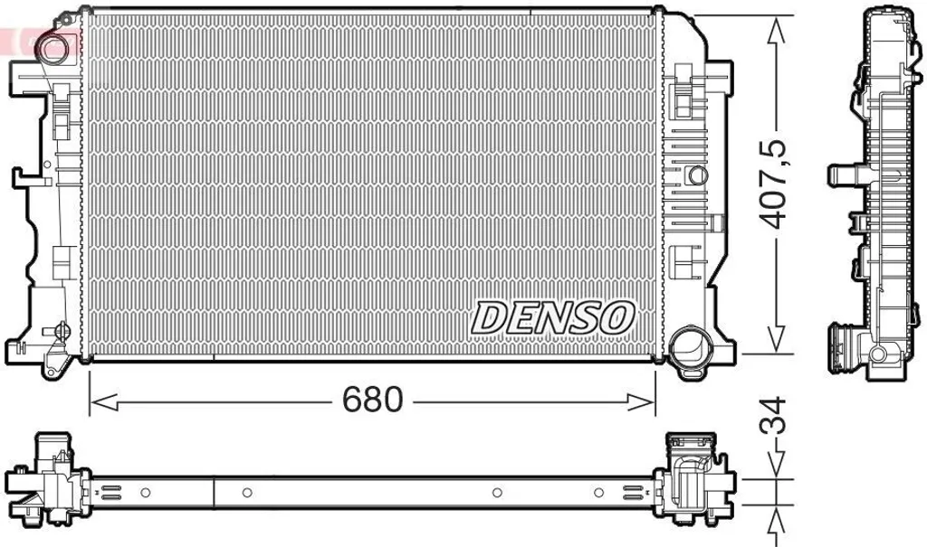 Radiateur moteur DENSO DRM32053 pour VW Crafter 30-50 et New Beetle