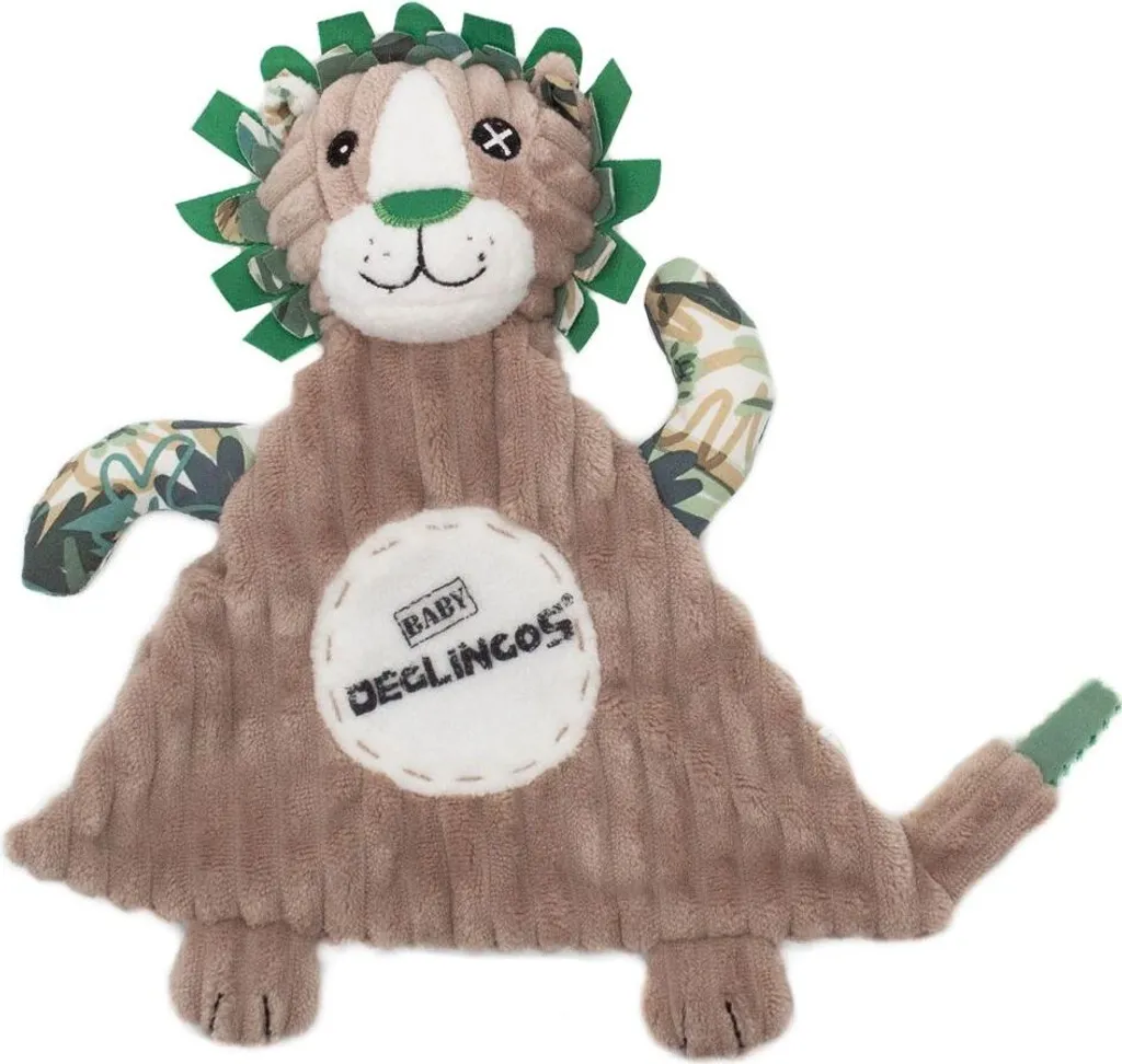 Doudou Lion Baby Jelekros Les Déglingos - Peluche Souple pour Nourrisson