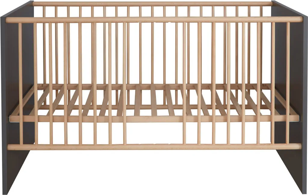 Lit Bébé MatsBaby Gris avec Ouverture Latérale - Sommeil Sécurisé