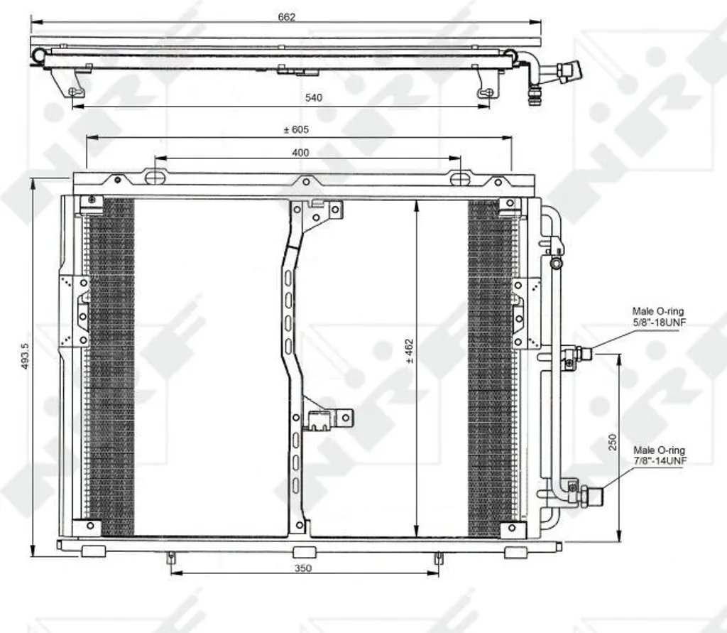 NRF 35229 Condenseur de climatisation OE 1408300070 pour Mercedes W140