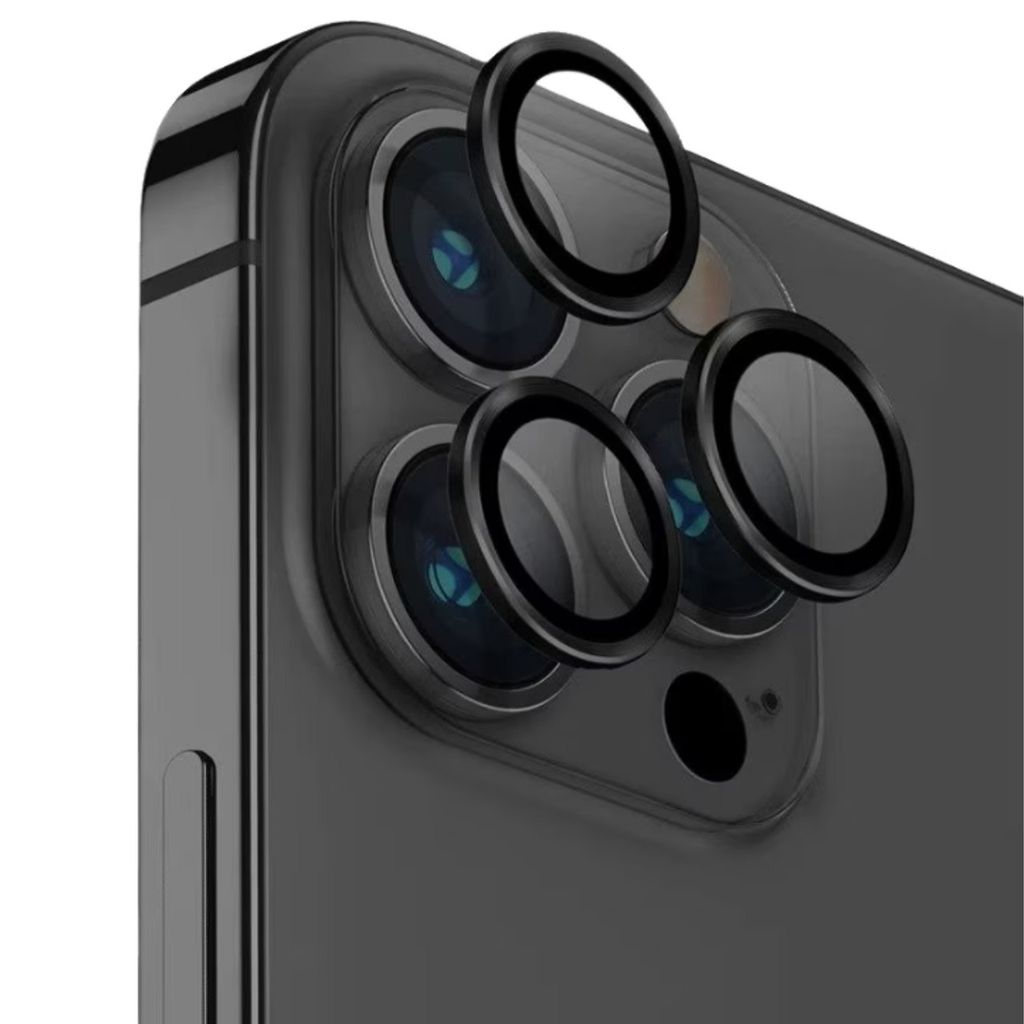 Devia Folie Glass Camera Peak Series iPhone 16 Pro / 16 Pro Max 3er Pack Schwarz