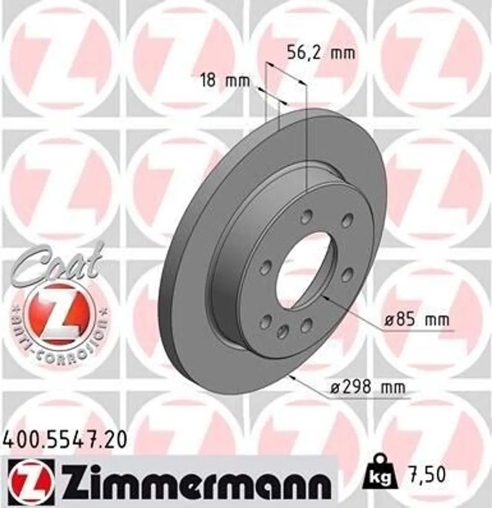 Disque de frein haute résistance 400.5547.20 pour Sprinter W907 W910