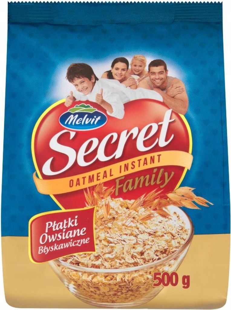 Melvit Secret Family Płatki owsiane błyskawiczne 500g Zdjęcie produktu 