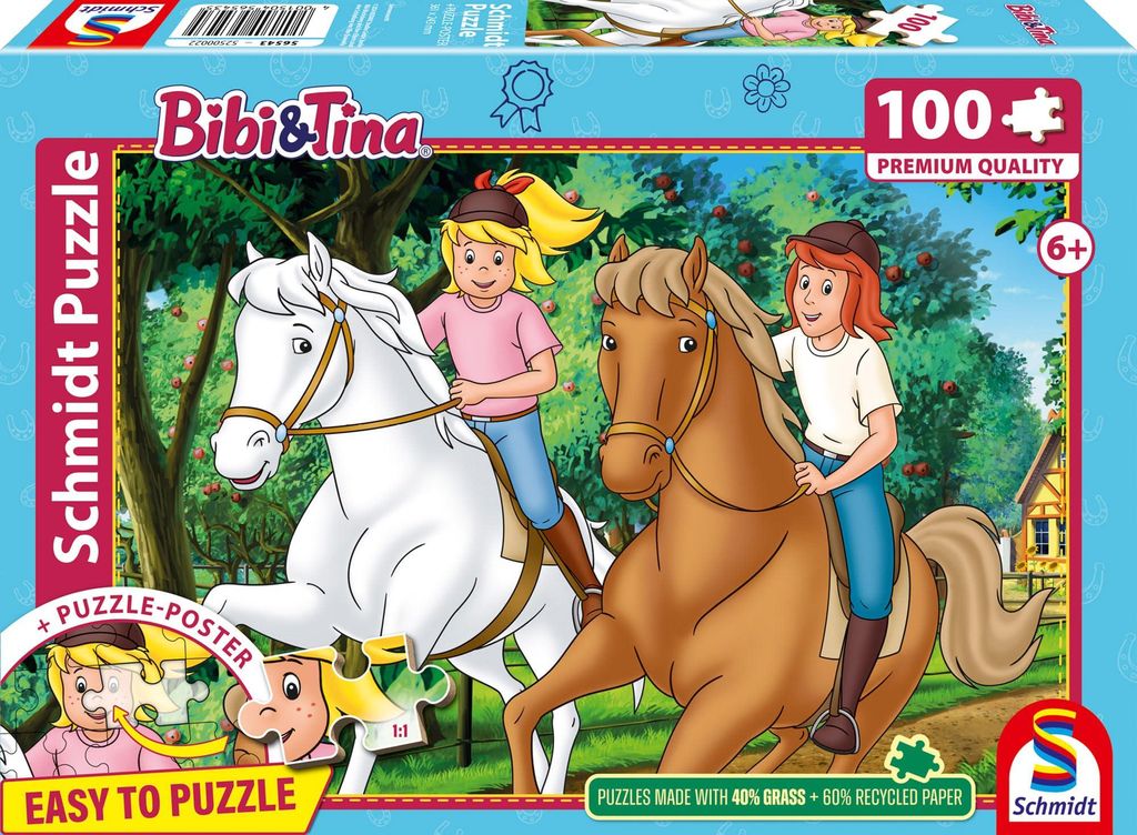 Schmidt 56543 Bibi & Tina Sommerausritt Kinderpuzzle, 100 Produktbild 