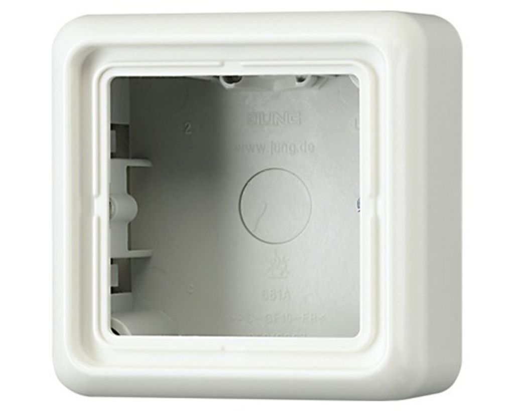 JUNG Aufputz-Kappe 1-fach CD581AWW CD500 alpinweiss CD581AWW (CD581AWW)
