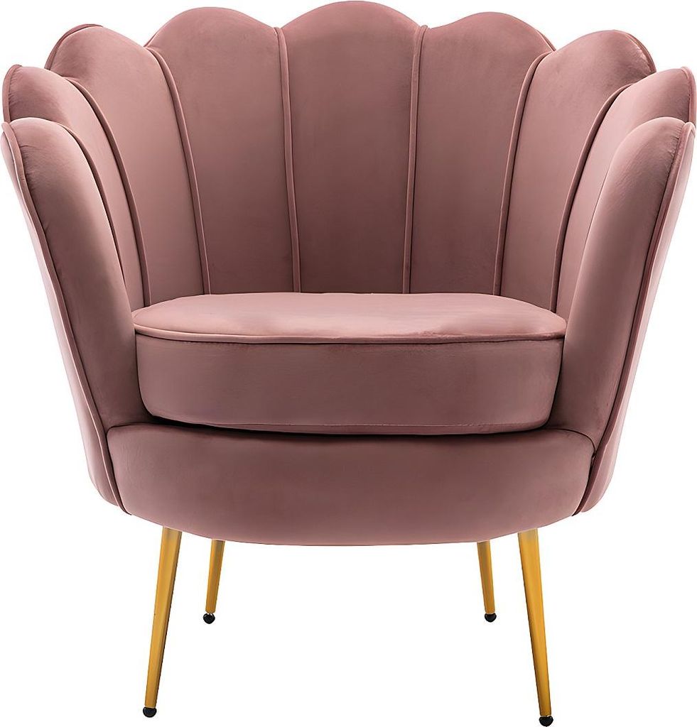 DANDELION Sessel aus Velours - Farbe rosa von Pascal Morabito