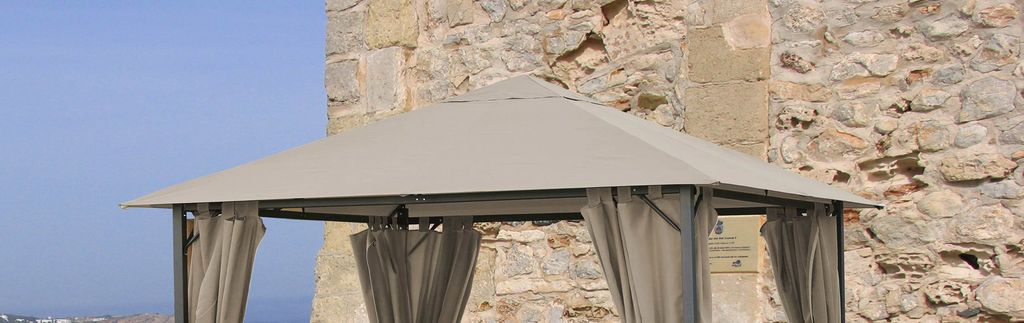 Ersatzdach 3x3m Gartenpavillon Nizza Taupe Pavillon Partyzelt Bezug Plane