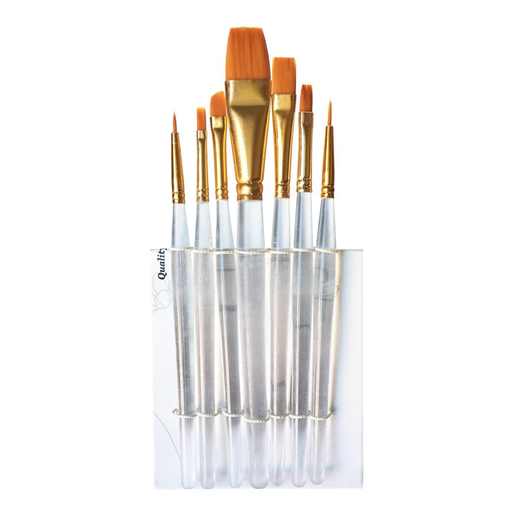 ESENG Pinselset für Acryl- Öl- Aquarell- Gouache - 7er Set