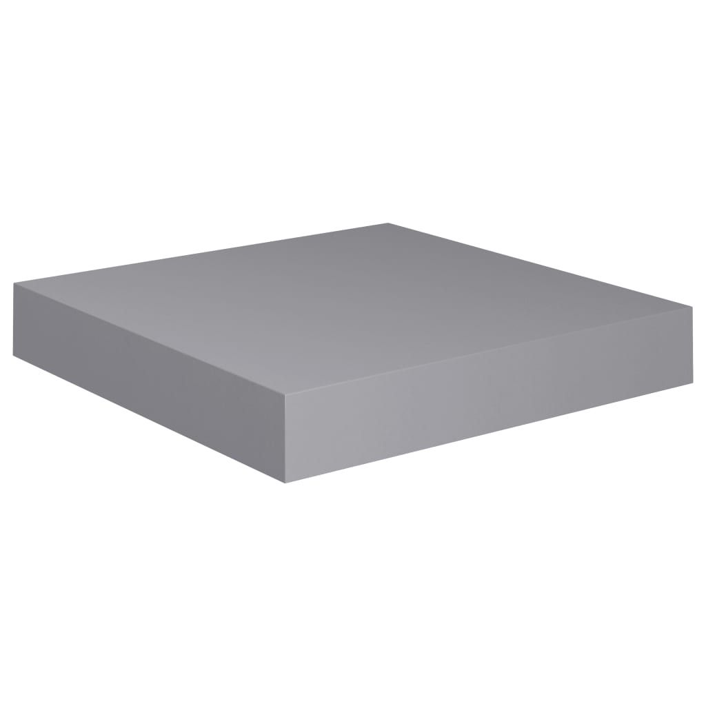 vidaXL Étagère murale flottante Gris 23x23,5x3,8 cm MDF Image du produit 