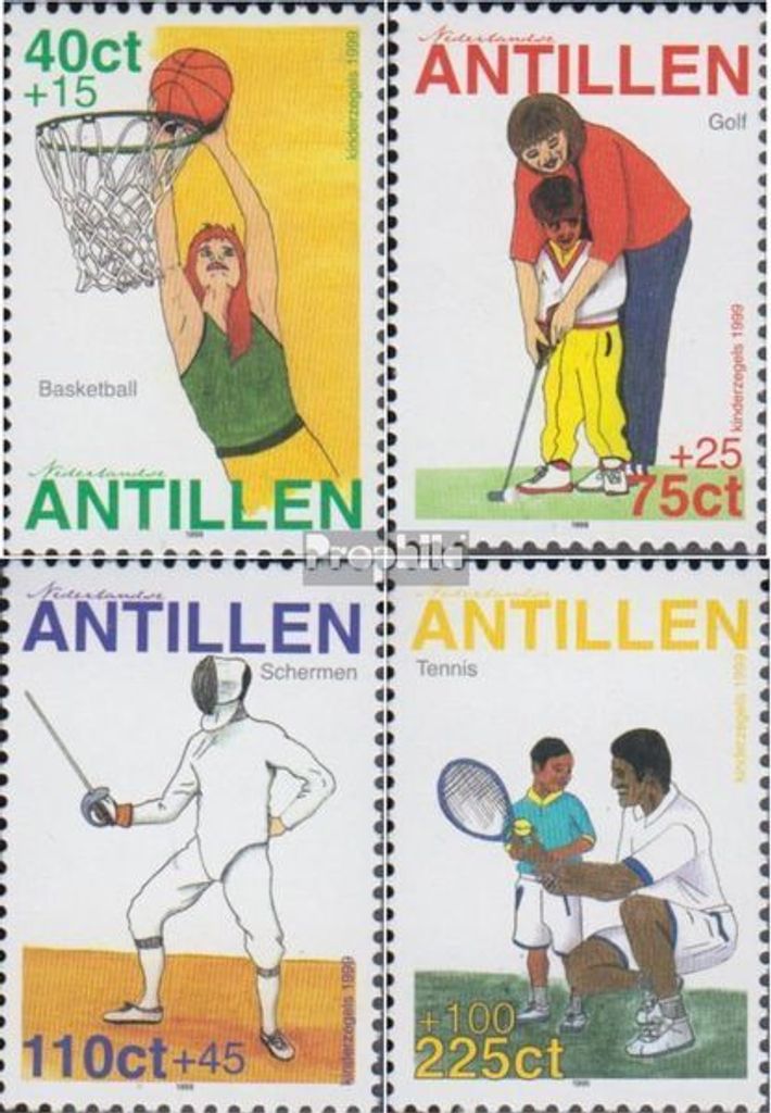 Briefmarken Niederländische Antillen 1999 Mi 1032-1035 (kompl.Ausg.) postfrisch Sport
