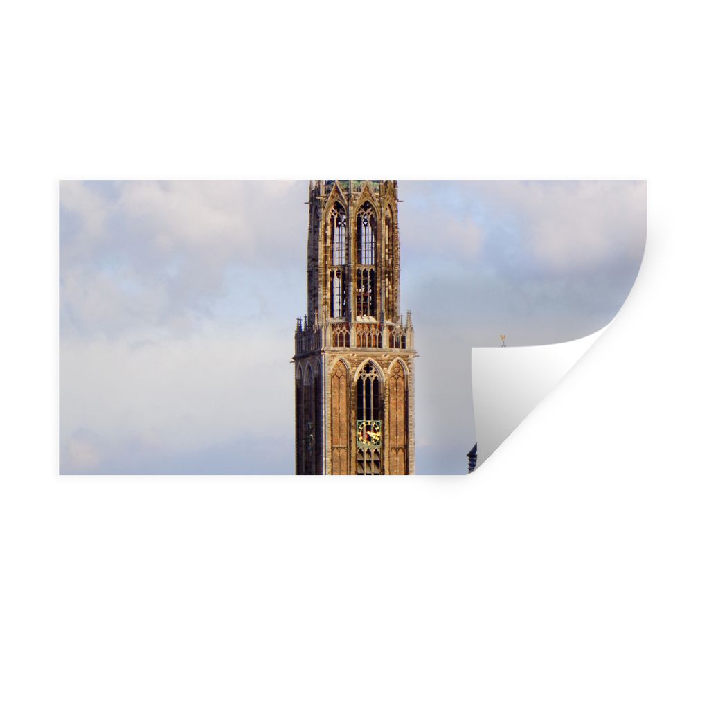 MuchoWow Wandtattoo Wandsticker Wandaufkleber Domturm - Wolken - Utrecht 40x20 cm Selbstklebend und Repositionierbar - Aufkleber