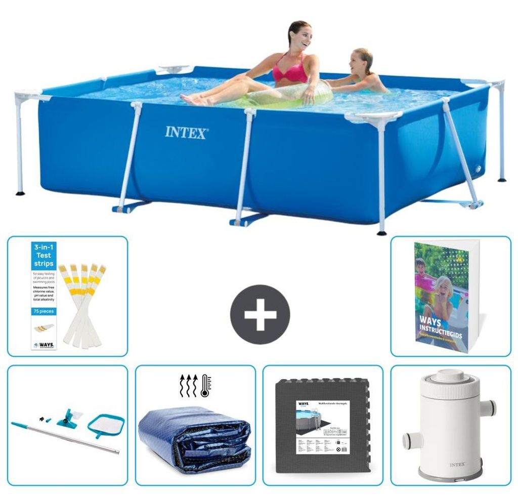 Rechteckiger Frame Pool - 220x150x60 cm - 7-teilig S43