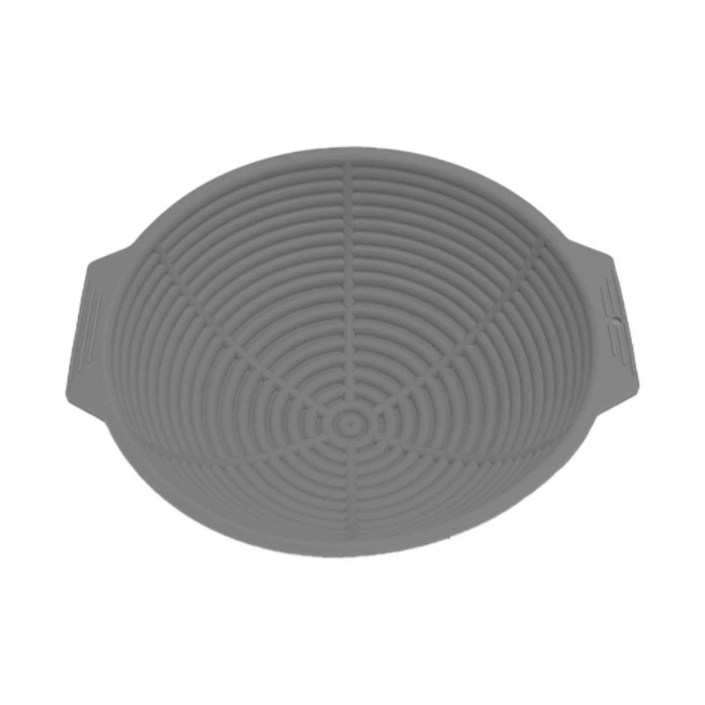 Gärkorb aus Silikon, faltbarer Brotgärkorb, rundes Teigbackzubehör, Zubehör für Brotbackwerkzeuge, rundes Gärschalen-Set (grau)