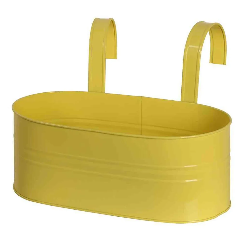 Jardinière ovale jaune Siena Garden - Bac anti-rouille longue durée