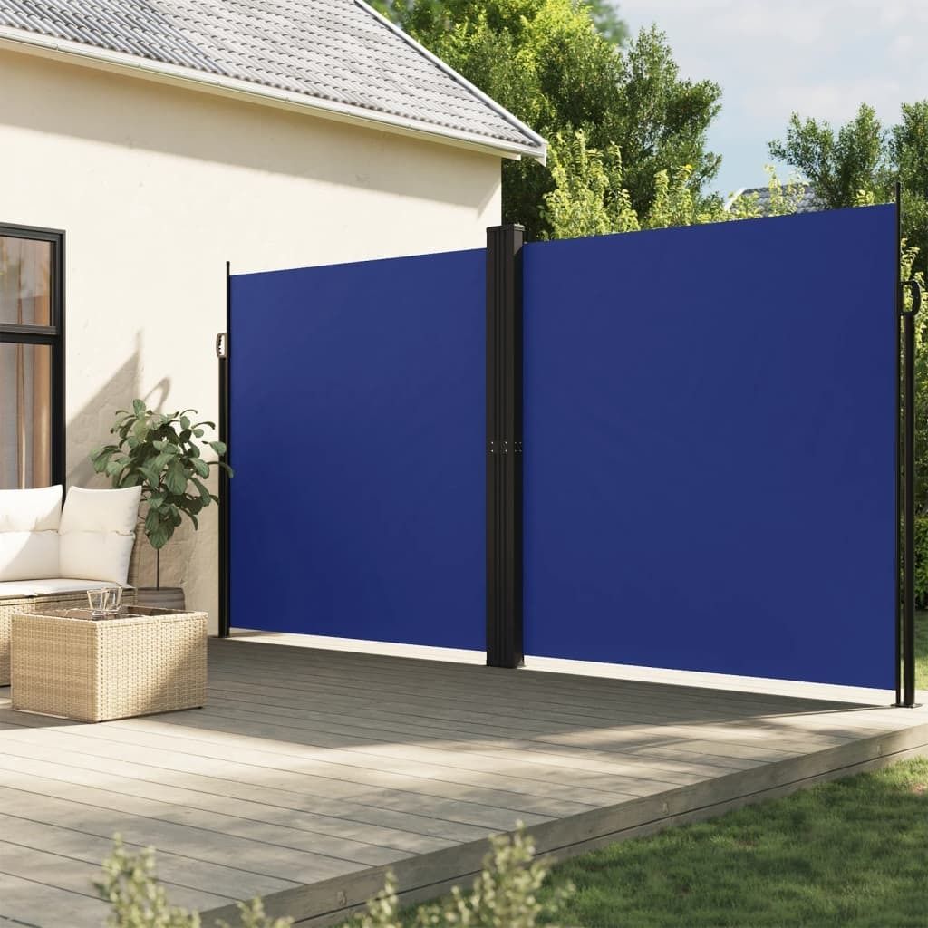 Maison Exclusive - Seitenmarkise Ausziehbar Blau 220x600 cm