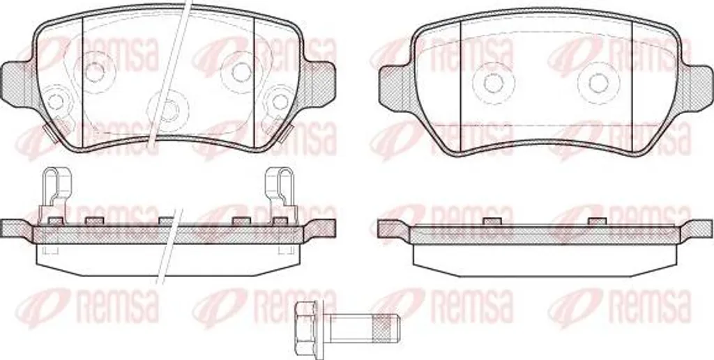 Plaquettes de Frein Arrière REMSA Haute Performance Compatible 58302A2A30